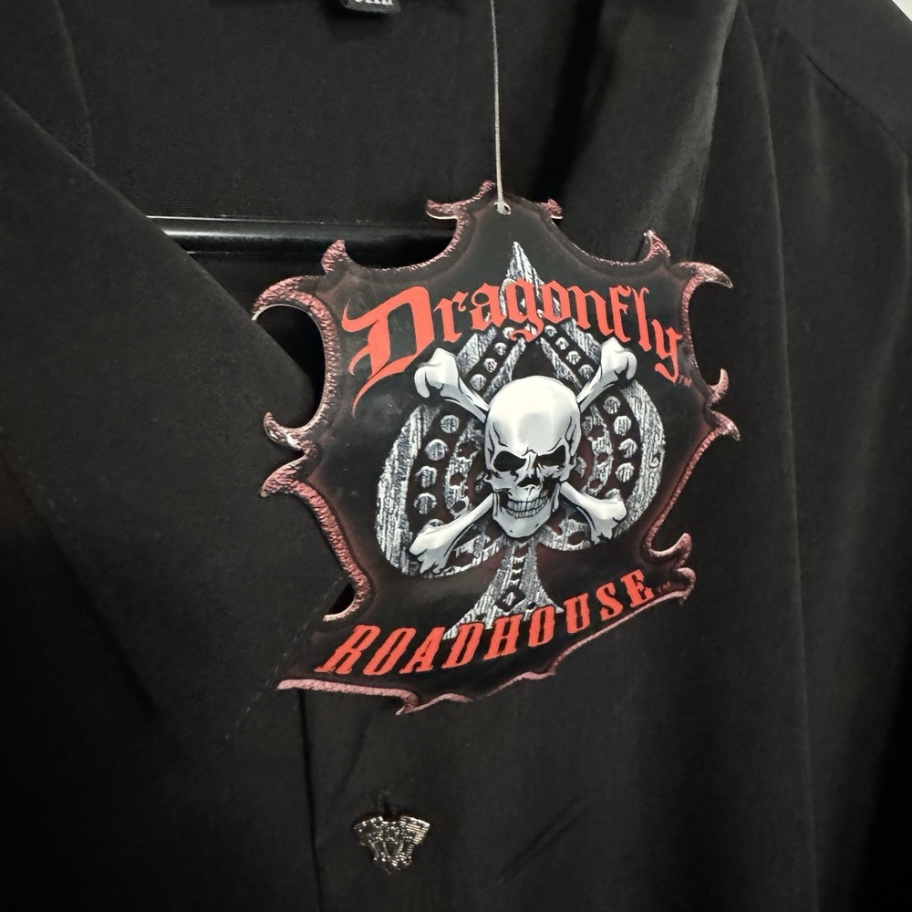 Dragonfly Shirt Mens 5XL Black Roadhouse Eagle Motorcycle Biker Freedom to Ride - Picture 3 of 9